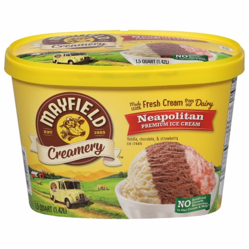 Mayfield Creamery Neapolitan Ice Cream Tub 1.5 quart Food 4 Less