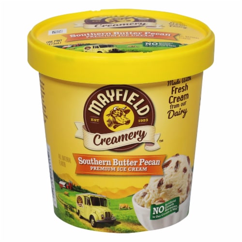 Mayfield Creamery Premium Southern Butter Pecan Ice Cream Perspective: front