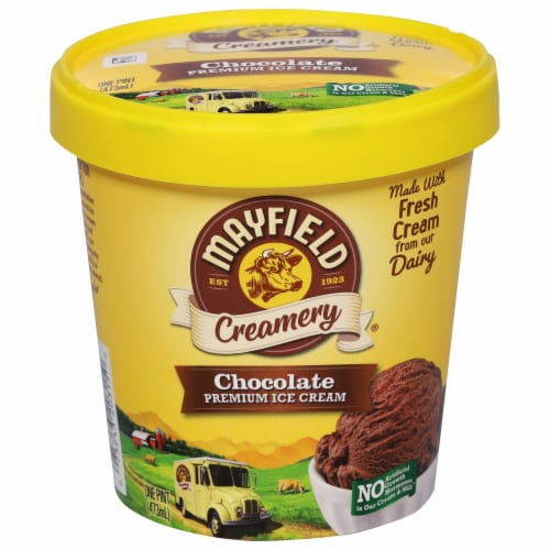 Mayfield Creamery Premium Chocolate Ice Cream Perspective: front