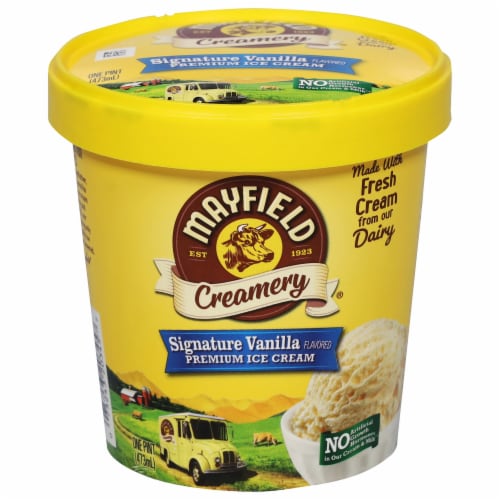 Mayfield Premium Signature Vanilla Flavored Ice Cream Perspective: front