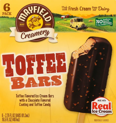 Mayfield Creamery® Toffee Ice Cream Bars, 6 ct - Kroger