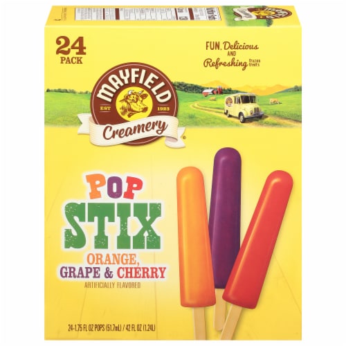 Mayfield Creamery Orange Grape & Cherry Pop Stix Perspective: front