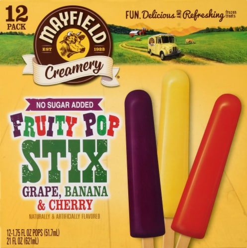 Mayfield No Sugar Added Fruit Pops Perspective: front