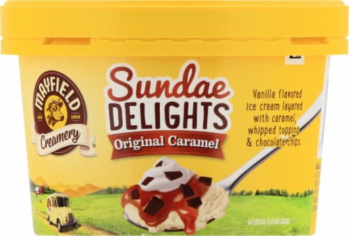 Pick N Save Mayfield Sundae Delights Original Caramel Vanilla Ice Cream 6 Fl Oz