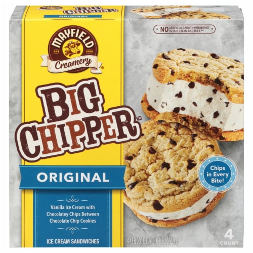 Mayfield Creamery® Big Chipper Original Multipack Ice Cream Sandwiches Perspective: front