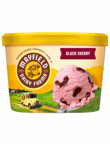 Mayfield Dairy Farms Premium Black Cherry Flavored Ice Cream Perspective: front