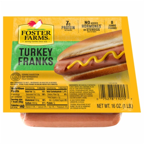 Turkey Hot Dogs 16oz.