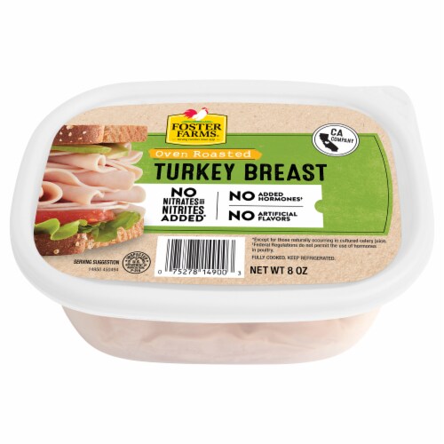 Foster Farms Sliced Oven Roasted Turkey Breast Perspective: front