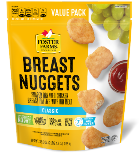 Foster Farms® Classic Frozen Chicken Breast Nuggets Perspective: front