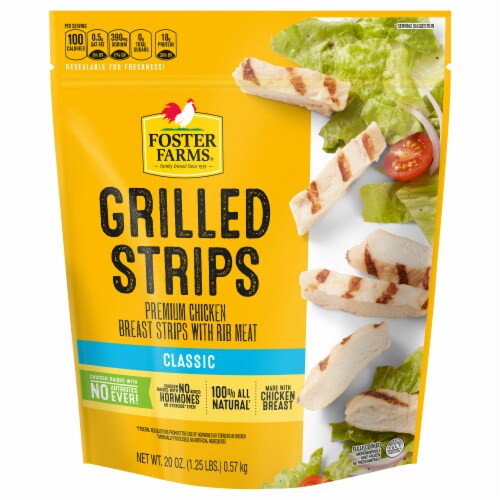 Foster Farms Classic Grilled Chicken Strips 20 oz Bag