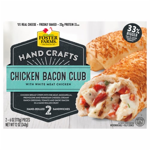 Foster Farms® Chicken Bacon Club Hand-Rolled Sandwiches Perspective: front