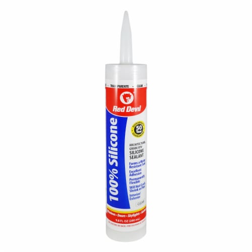 Red Devil 100% Silicone Architectural Grade RTV Sealant - Clear Perspective: front