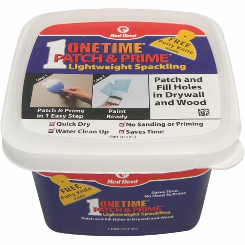 Red Devil® Onetime Lightweight Acrylic Patch & Prime Spackling Perspective: front