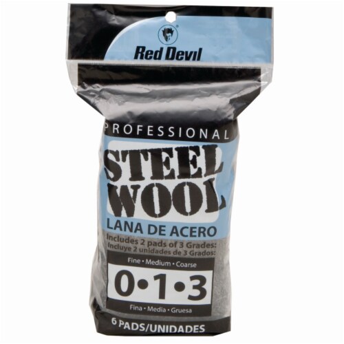 Red Devil® Professional Multi-Grade Steel Wool Pads Perspective: front