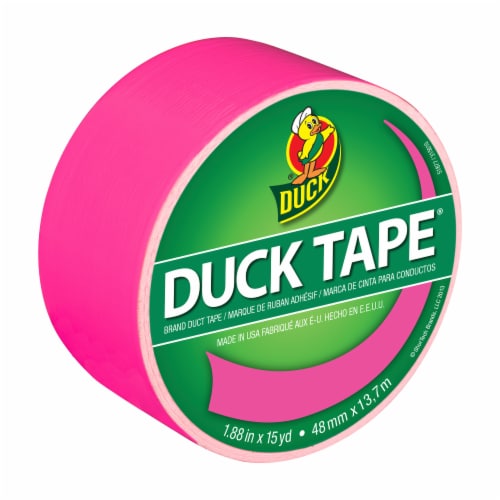 Duck® Neon Pink Duct Tape - Neon Pink Perspective: front