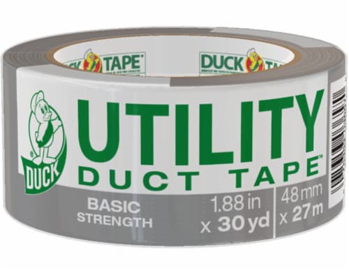 Duck® Basic Strength Utility Duct Tape - Gray Perspective: front