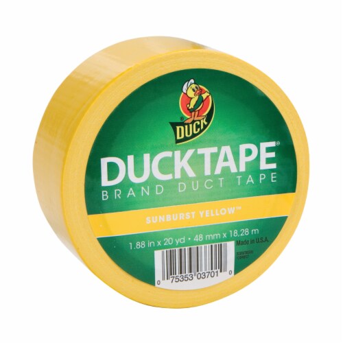 Duck® Colored Duct Tape, 3 Core, 1.88 X 20 Yds, Yellow 1304966 Perspective: front