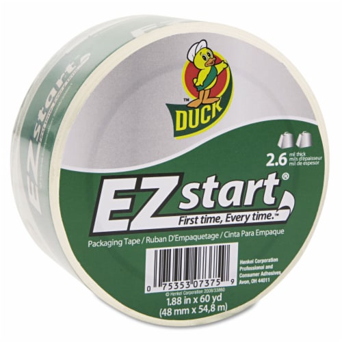 Duck™ Ez Start® Premium Packaging Tape - Clear Perspective: front