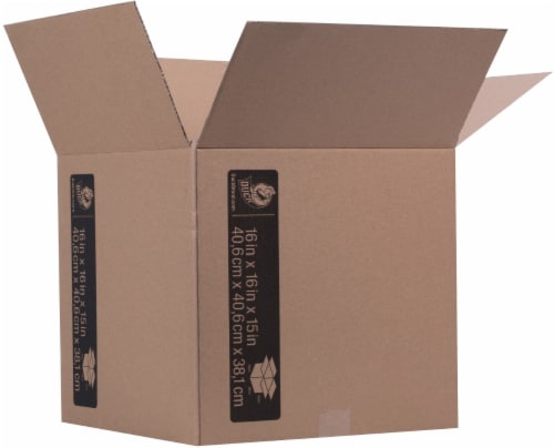 Duck® Kraft Moving and Storage Box - Brown Perspective: front