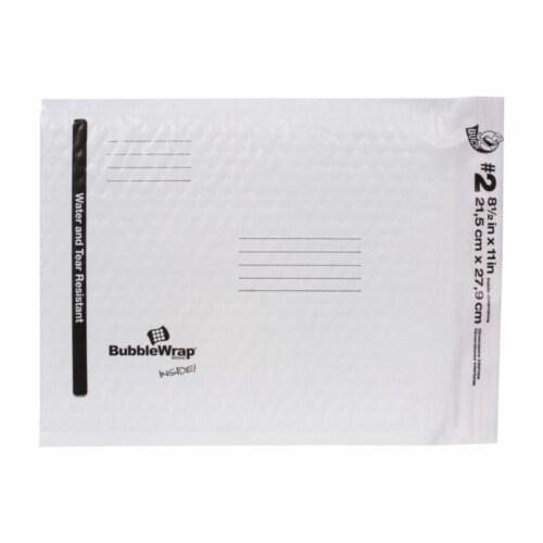 Duck 8.5 in. W x 11 in. L White Padded Envelope 1 pk - Total Qty: 25; Each Pack Qty: 1 Perspective: front