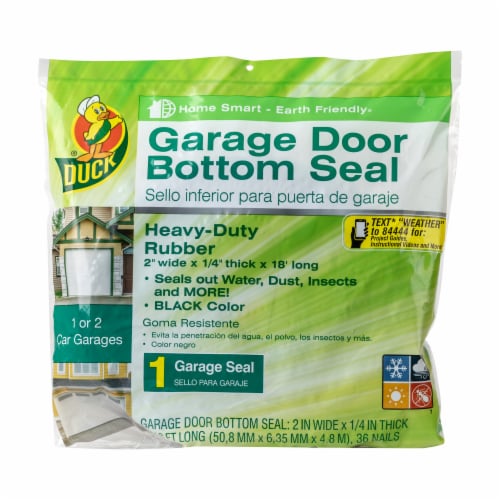 Duck® Garage Door Bottom Seal - Black Perspective: front
