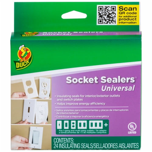 Duck® Socket Sealers Universal Insulating Seals Perspective: front