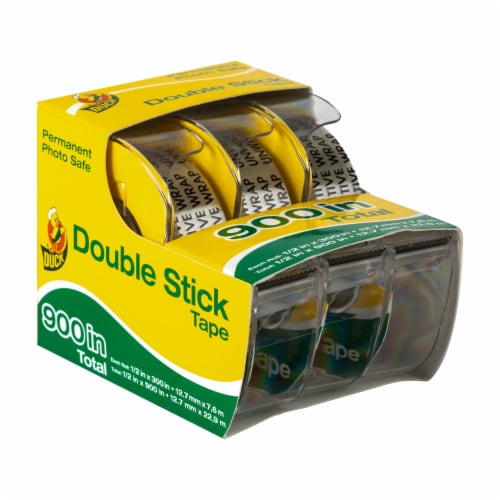 DUCK Double Stick Tape - 3 pk Perspective: front