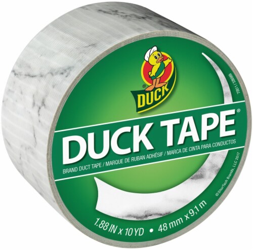 Duck® Marble Printed Duct Tape - White/Gray, 1.88 in x 10 yd