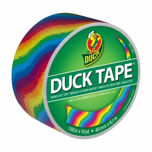 Patterned Duck Tape - Rainbow - 1.88 x 10 yds. Perspective: front