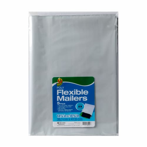 Duck® Poly Flexible Mailers - White Perspective: front
