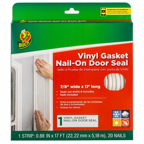 Duck® Vinyl Gasket Nail-On Door Seal Perspective: front