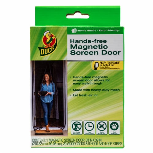 Duck® Hands-Free Magnetic Screen Door Perspective: front