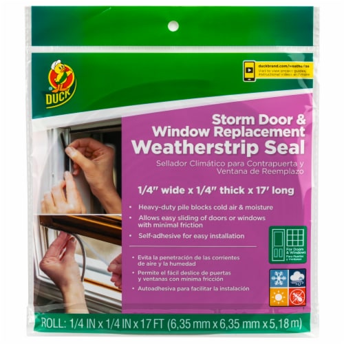 Duck® Storm Door & Window Replacement Weather Strip Seal Perspective: front