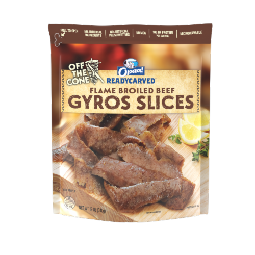 Opaa! ReadyCarved™ Flame Broiled Beef Gyros Slices Perspective: front