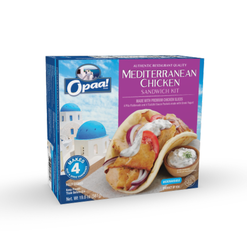 Opaa! Mediterranean Chicken Sandwich Kit Perspective: front