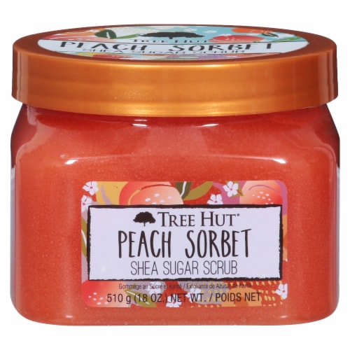Tree Hut® Peach Sorbet Shea Sugar Scrub Perspective: front