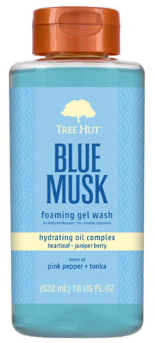 Tree Hut® Blue Musk Foaming Gel Wash Perspective: front