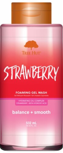 Tree Hut® Strawberry Foaming Gel Wash Perspective: front