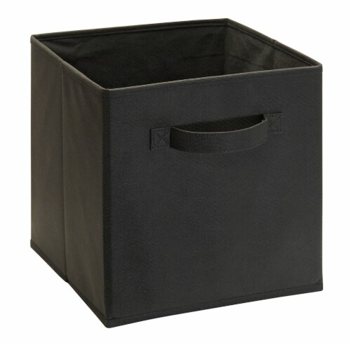 ClosetMaid Cubeicals Fabric Storage Bin - Charcoal Grey Perspective: front