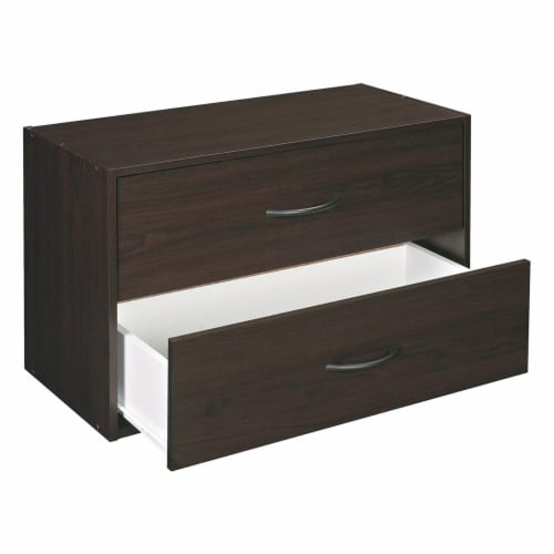 ClosetMaid Stackable 2Drawer Storage Organizer Espresso, 1 ct King