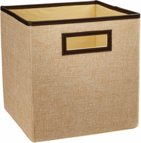 ClosetMaid Decorative Storage Fabric Bin - Creme Brulee Perspective: front