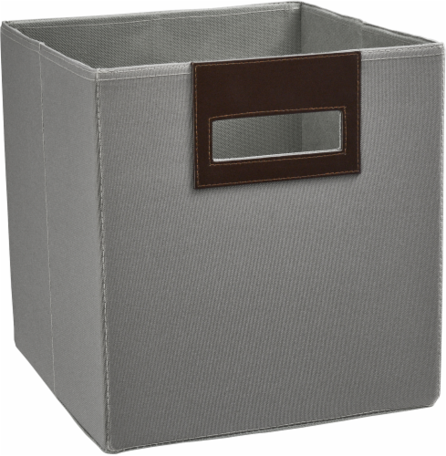 ClosetMaid Decorative Storage Fabric Bin - Ash Grey Perspective: front