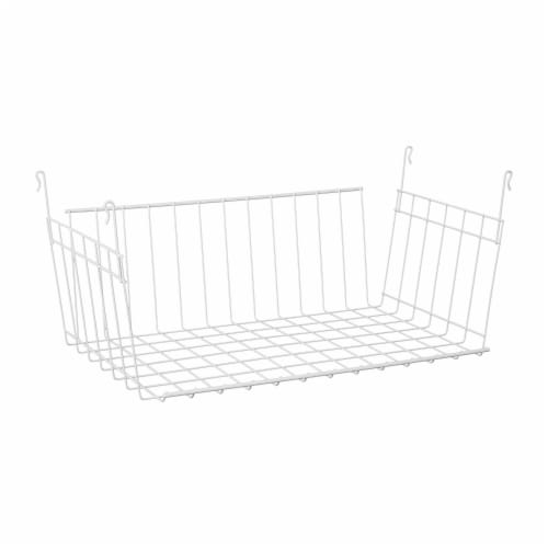 1pc Household Metal Under Shelf Hanging Storage Basket