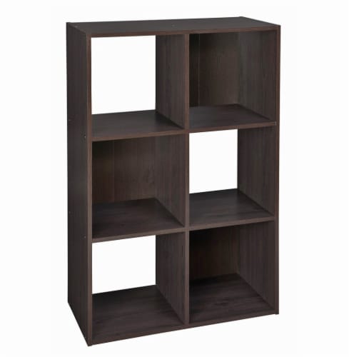 ClosetMaid Cubeicals Stackable 6-Cube Organizer - Espresso Perspective: front