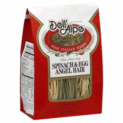 Dell'Alpe Spinach & Egg Angel Hair Perspective: front