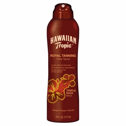 Hawaiian Tropic Royal Tanning Clear Spray Perspective: front