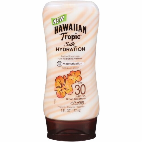 Hawaiian Tropic Silk Hydration SPF 30 Lotion Sunscreen Perspective: front