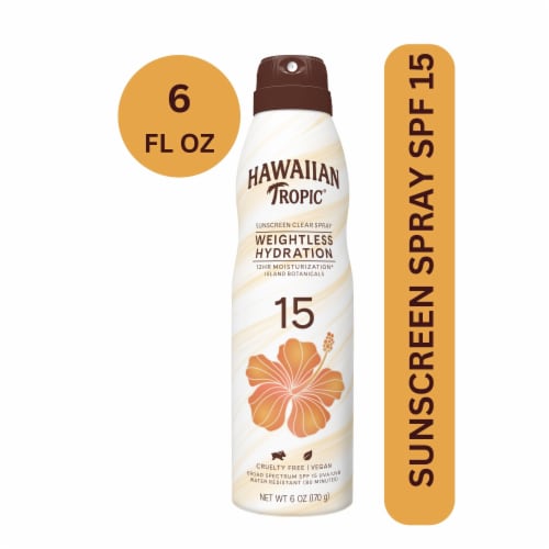 Hawaiian Tropic Sunscreen Silk Hydration Moisturizing SPF 15 Sunscreen Spray