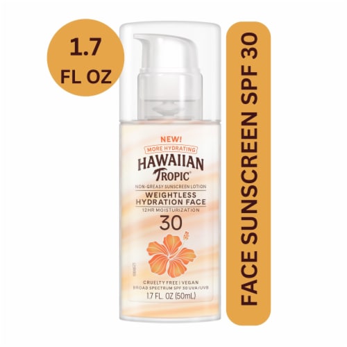 Hawaiian Tropic Weightless Hydration SPF 30 Face Sunscreen Lotion