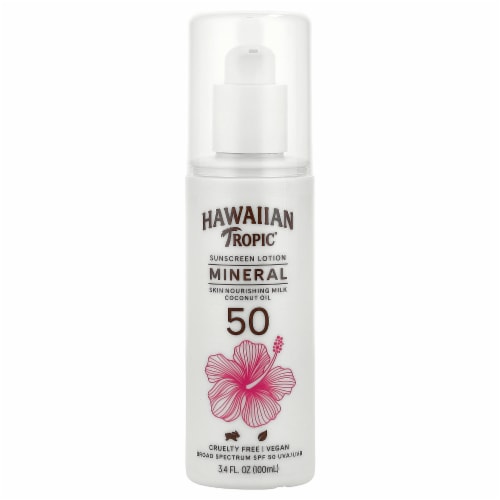 Hawaiian Tropic Mineral Sunscreen Lotion SPF 50 – 3.4 fl oz (100 ml)